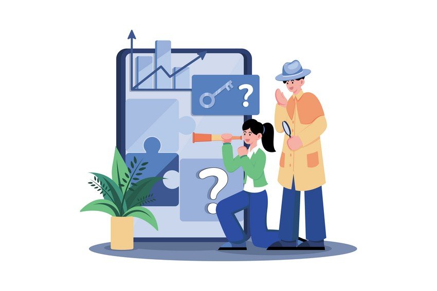 A man and woman are browsing a question bank on their phone screen for MCCQE Part 1 exam preparation.