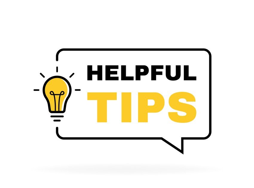 Speech bubble with the phrase "Helpful Tips" in bold black and yellow letters next to a glowing light bulb icon. Perfect for MCCQE Part 1 prep, our content illuminates the path to success like a Qbank of knowledge.