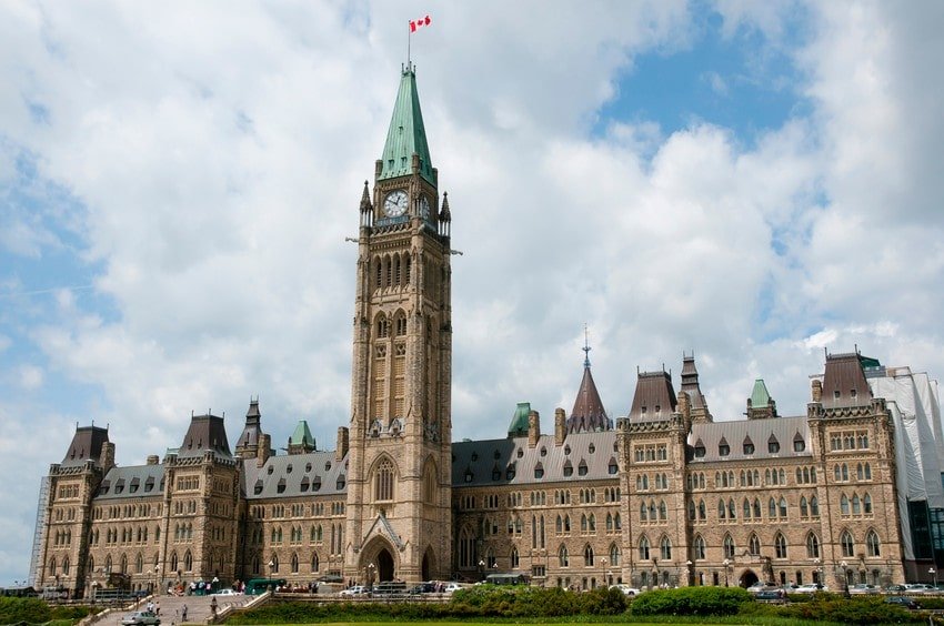 The Centre Block of the Canadian Parliament buildings in Ottawa, featuring the Peace Tower under a partly cloudy sky, stands as an iconic symbol. Much like Ace QBank is for those keeping informed on doctor salaries.